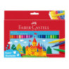 Flamastry ZAMEK 50kolorów opakowanie kartonowe 554204 Faber-Castell
