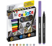 Pisaki CARIOCA metaliczne 8 kolorów 43162