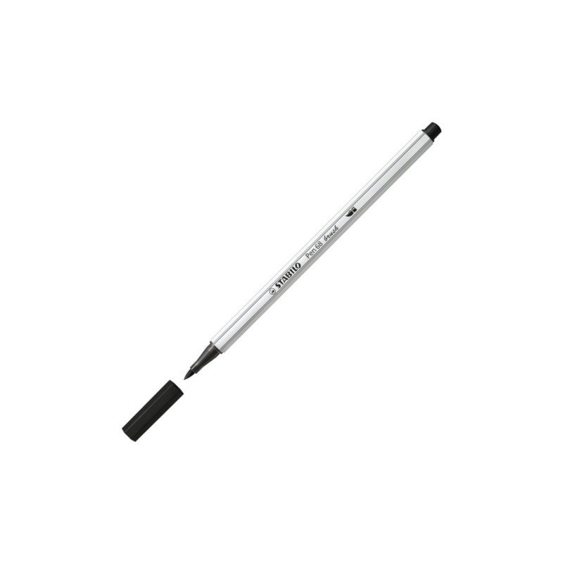 Flamaster STABILO PEN 68 568/46 czarny końcówka pędzelkowa Brush