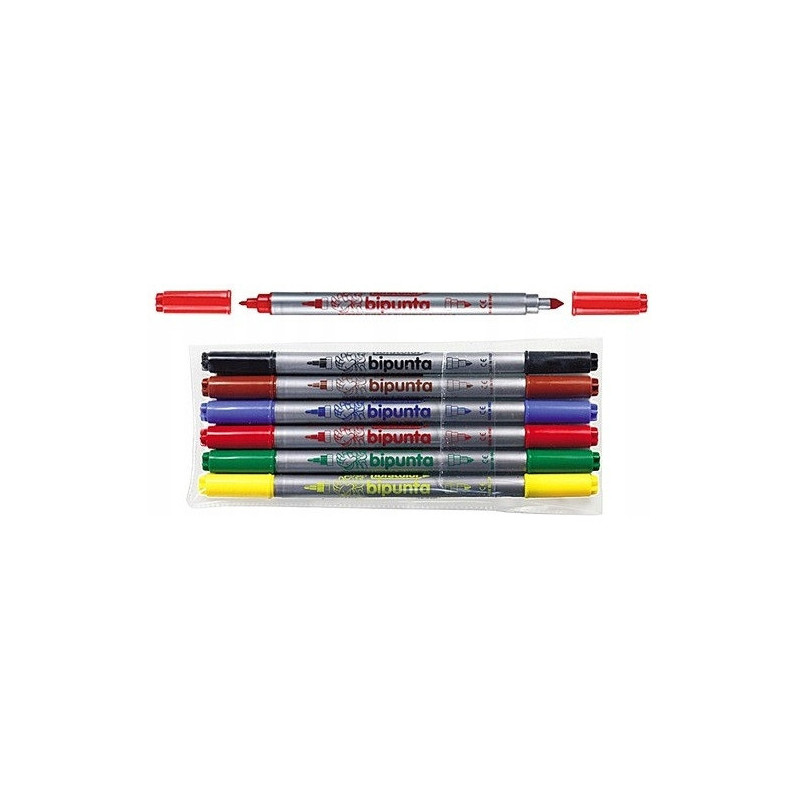 Flamastry DOUBLE POINT 6szt.FIBRACOLOR 584SW EUROSPARK