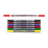 Flamastry DOUBLE POINT 6szt.FIBRACOLOR 584SW EUROSPARK