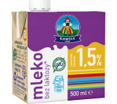 Mleko ŁOWICZ UHT bez laktozy 1.5% 0.5l