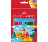 Flamastry ZAMEK 12 kolorów opakowanie kartonowe 554201 FABER-CASTELL