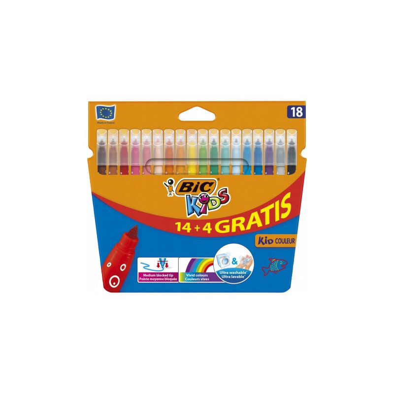 Flamastry BIC Kid Couleur 14+4 kolorów 841802/937510