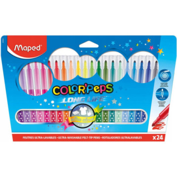 Flamastry trójkątne MAPED COLORPEPS 24kolorów 845022 Flamastry trójkątne MAPED COLORPEPS 24kolorów 845022