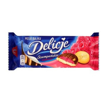 Ciastka DELICJE Szampańskie malina 147g