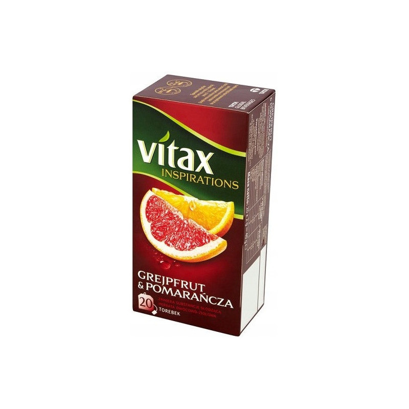 Herbata VITAX INSPIRATIONS (20 torebek 2g) GREJPFUT&POMARAŃCZA zawieszka