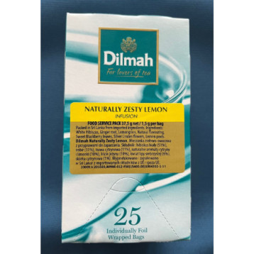 Herbata DILMAH owocowa bez kofeiny (25 kopert) NATURALLY ZESTY LEMON Herbata DILMAH owocowa bez kofeiny (25 kopert) NATURALLY ZESTY LEMON