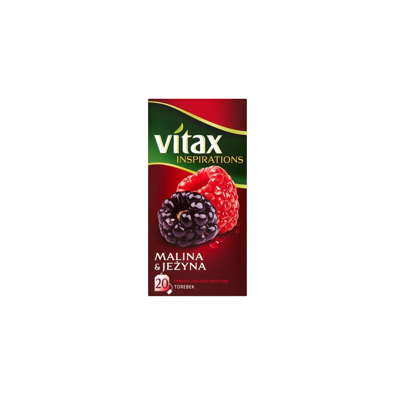 Herbata owocowo-ziołowa VITAX INSPIRATIONS (20 torebek z zawieszką) 40g Malina & Jeżyna