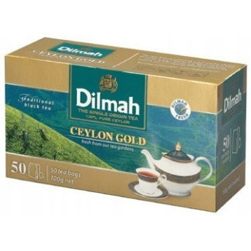 Herbata DILMAH CEYLON GOLD czarna 50t 2g Herbata DILMAH CEYLON GOLD czarna 50t 2g