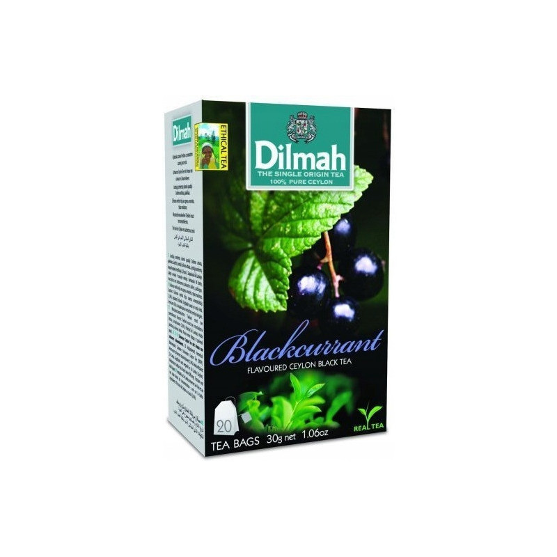 Herbata DILMAH (20 torebek) czarna z aromatem czarna porzeczka