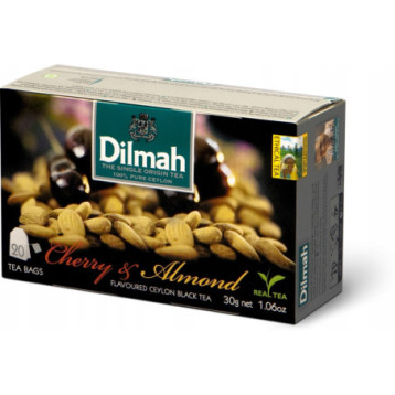 Herbata DILMAH (20 torebek) czarna z aromatem WIŚNIA & MIGDAŁ Herbata DILMAH (20 torebek) czarna z aromatem WIŚNIA & MIGDAŁ