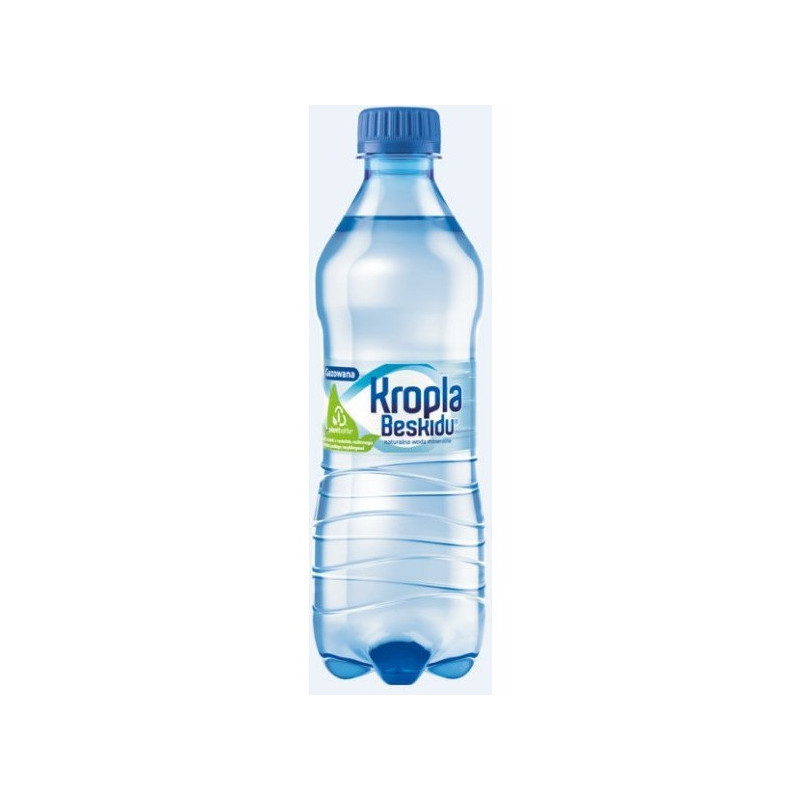 Woda KROPLA BESKIDU 0.5L (12szt) gazowana butelka PET