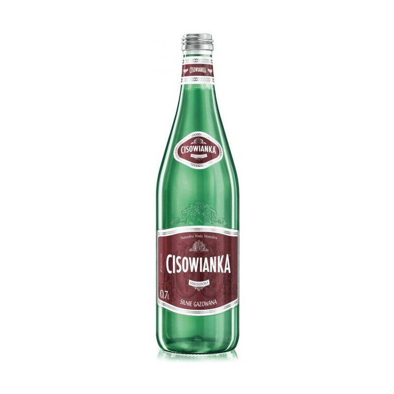 Woda CISOWIANKA 0.7L (12szt) Silny gaz szkło