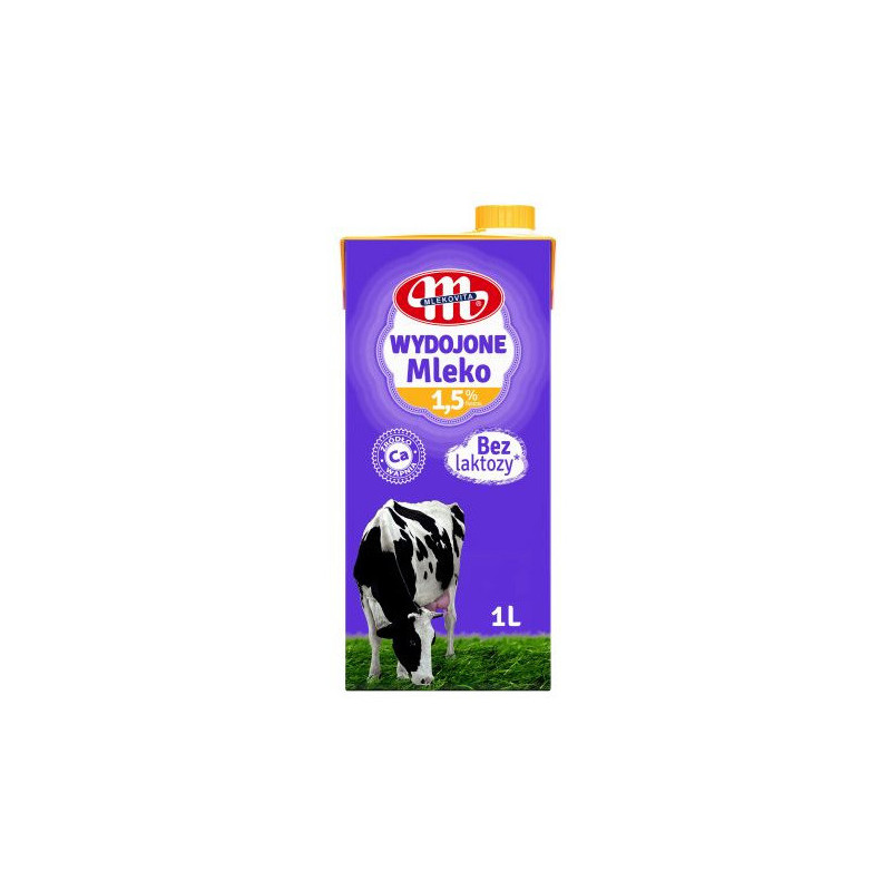 Mleko MLEKOVITA WYDOJONE UHT bez laktozy 1,5% 1L