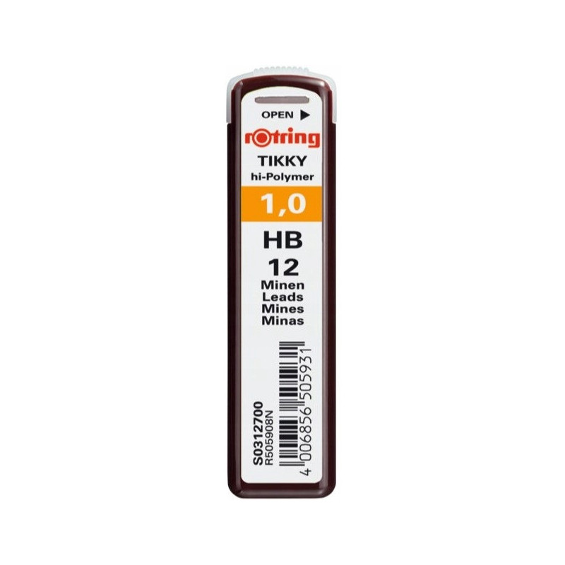 Grafity 1,0mm HB do ołówków automatycznych ROTRING S0312700