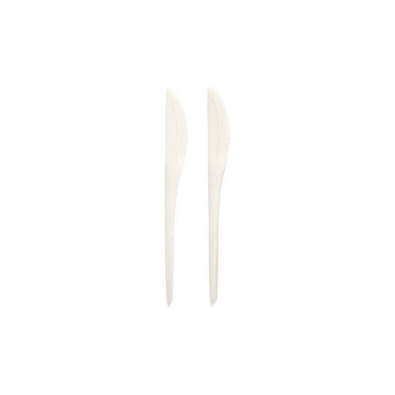 Nóż biodegradowalny CPLA 19cm biały (50sztuk) 97045 PAPSTAR