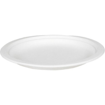 Talerz z trzciny cukrowej biały 18 cm (50) 29570