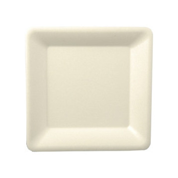 Talerz z trzciny cukrowej kwadratowy 16x16cm biały (50szt) 29303/3221