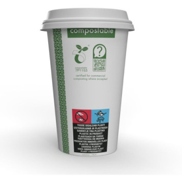 Kubki papierowe Green Leaf 450ml 50 szt. 16oz 100% biodegradowalne LV-16-GR VEGWARE Kubki papierowe Green Leaf 450ml 50 szt. 16oz 100% biodegradowalne LV-16-GR VEGWARE