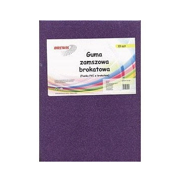 Guma zamszowa A5 10 kol. brokat samoprzylepna GK510B BREWIS