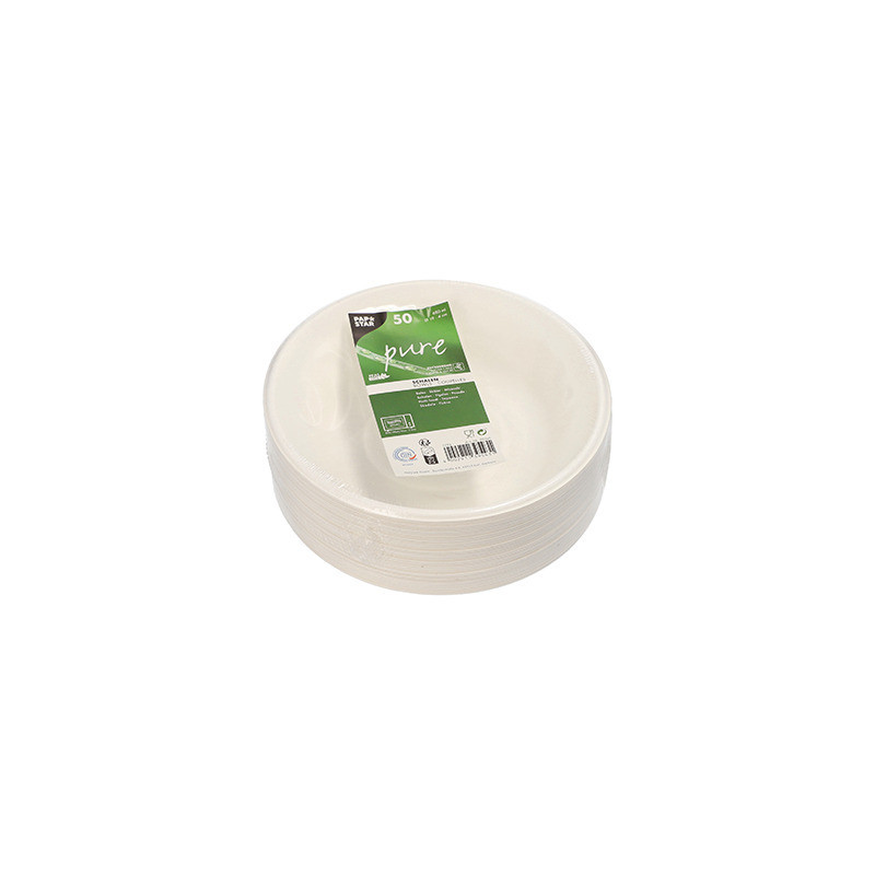 Miseczka z trzciny cukrowej 680ml biała(50 sztuk) 89760 89760 PAPSTAR