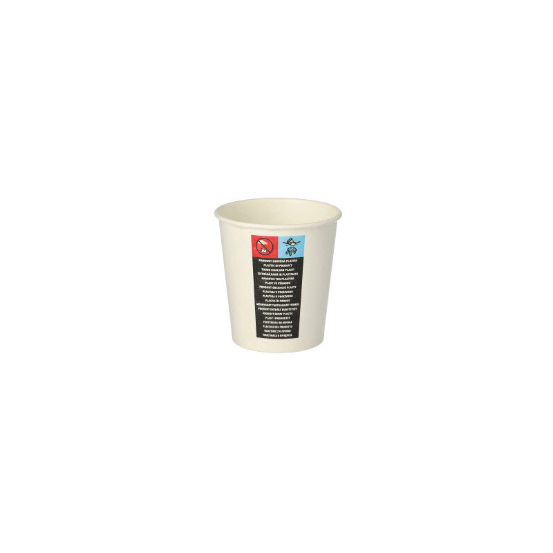 Kubek papierowy biały 100ml (100szt) śr.63mm 45029/27100