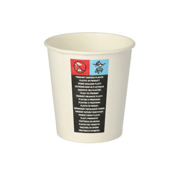 Kubek papierowy biały 100ml (100szt) śr.63mm 45029/27100