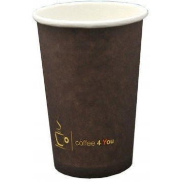 Kubek papierowy 180ml z nadrukiem COFFEE 4 YOU (100) 47101 Kubek papierowy 180ml z nadrukiem COFFEE 4 YOU (100) 47101