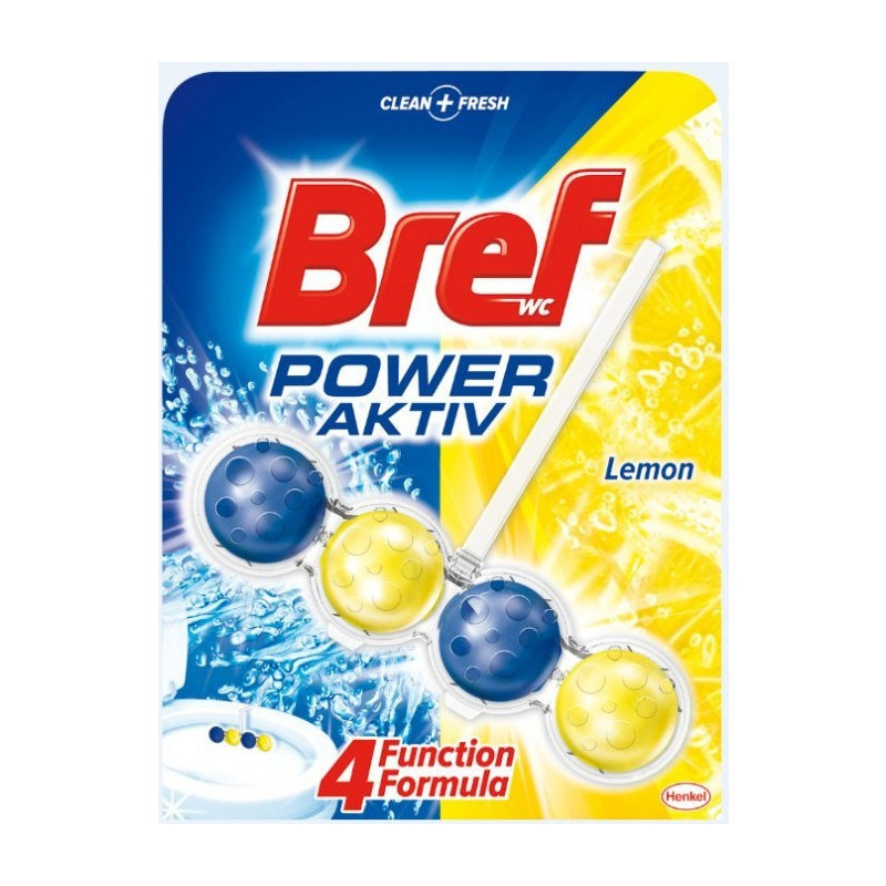Zawieszka WC BREF POWER AKTIV 50g kulki Lemon 625197