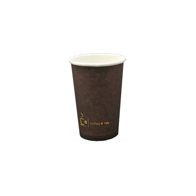 Kubek papierowy 300ml (50szt) śr.85mm z nadrukiem COFFEE 4 YOU 223.008