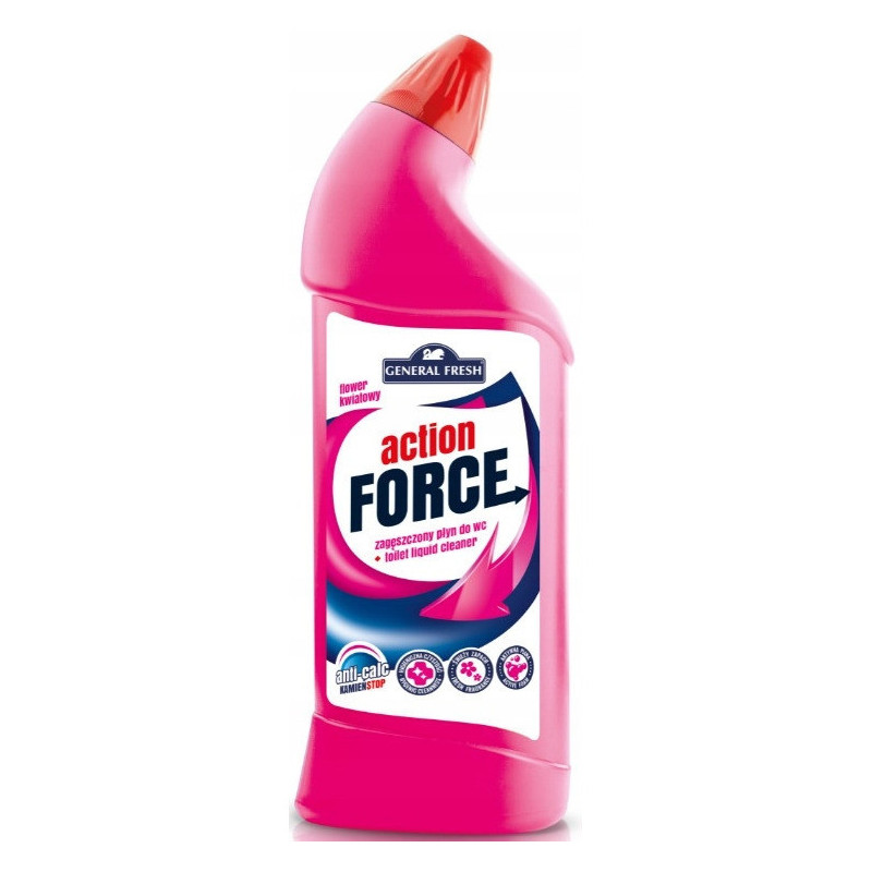 Płyn do WC 1000ml zagęszczony Kwiatowy ACTION FORCE GENERAL FRESH