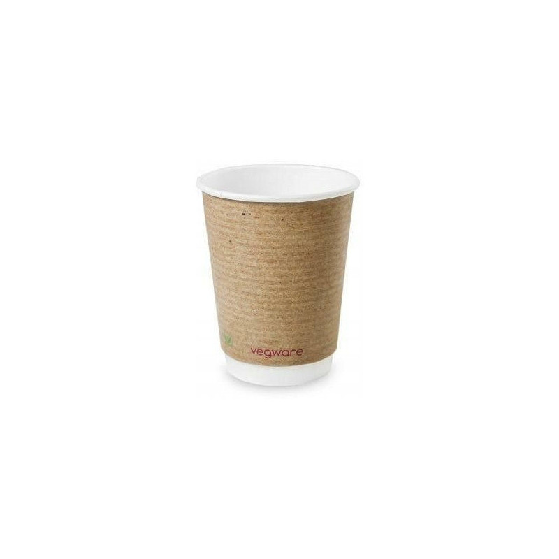 Kubek papierowy dwuwarstwowy 300ml (25szt.) 12oz 100% biodegradowalny VDW-12-GR VEGWARE