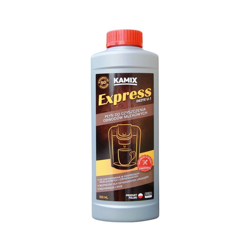 Płyn KAMIX EXPRESS DEZYX U-1 do czyszczenia przewodów mlekowych w ekspresach 500ml