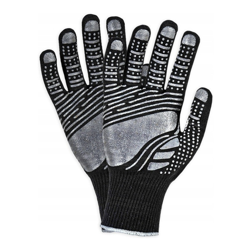 Rękawice REIS DRAGON FLOATEX BS poliestrowe powlekane pcv czarno-szare roz.10/XL