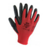 Rękawice REIS RTENI CB poliestrowe powlekane nitrylem czerwono-czarne roz.9/L