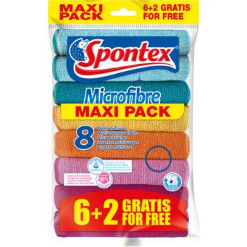 Ściereczki SPONTEX MICROFIBRA (6+2sztuki) 19700052 Ściereczki SPONTEX MICROFIBRA (6+2sztuki) 19700052