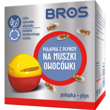 Pułapka z płynem na muszki owocówki BROS
