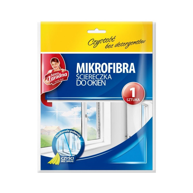 Ściereczka z mikrofibry do okien ANNA ZARADNA PS-2602