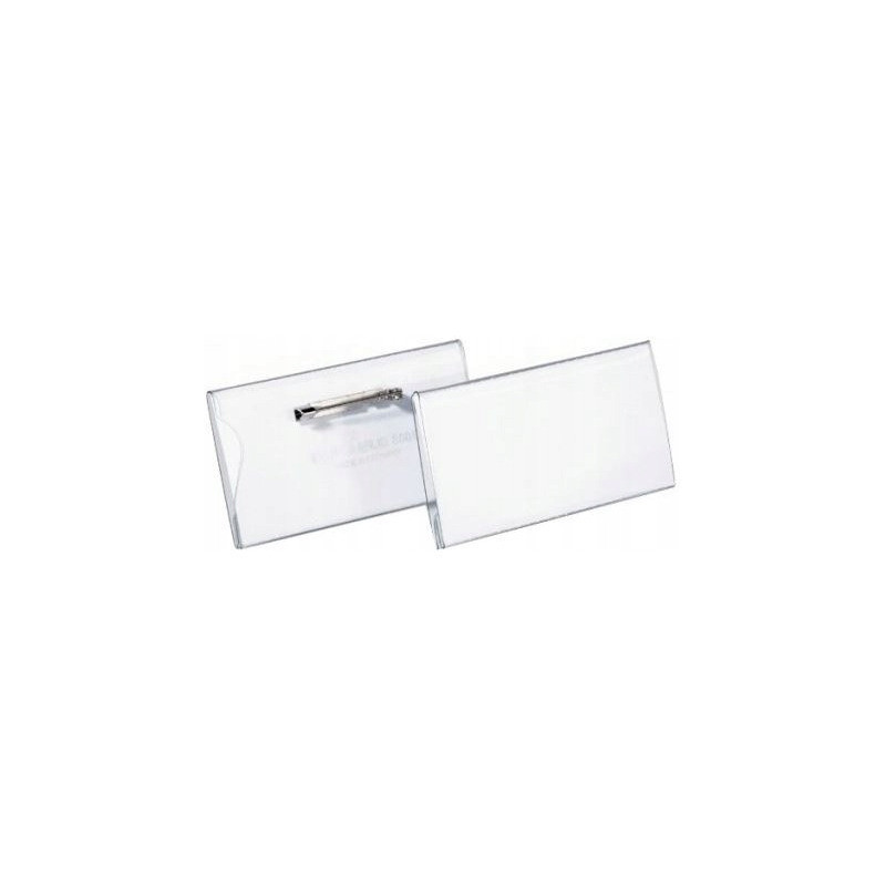 Identyfikator 40x75 mm z agrafką Przezroczyst y 860119 DURABLE