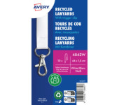 Smycz z karabińczykiem (10 sztuk) 440x15mm biała 4842W AVERY