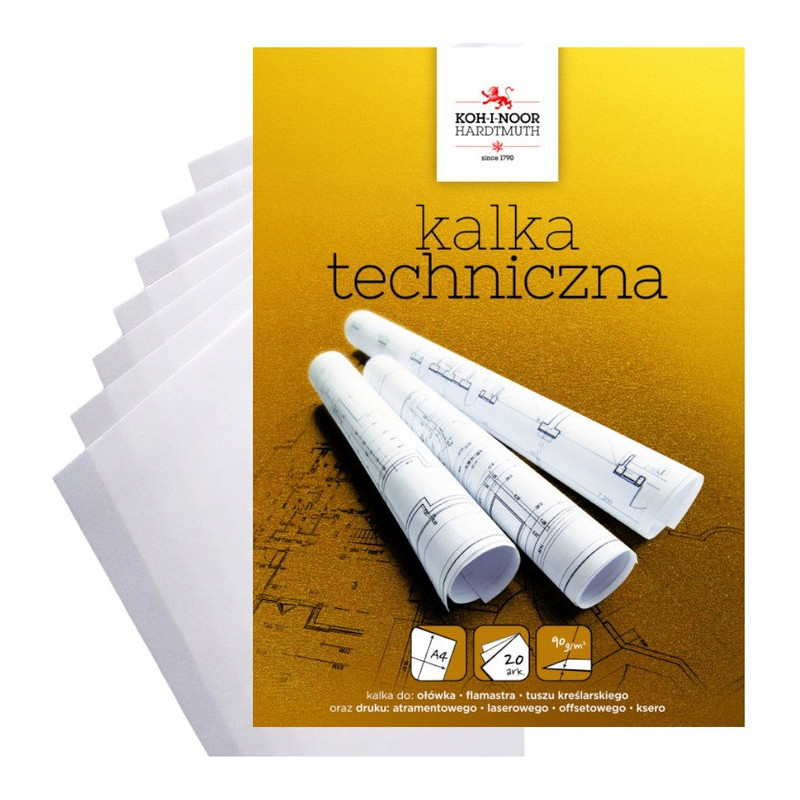 Kalka kreślarska A4 20ark. 90g KAL-DA492A KOH-I-NOOR