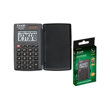Kalkulator kieszonkowy TOOR TR-225 8-poz. z klapką 120-1856