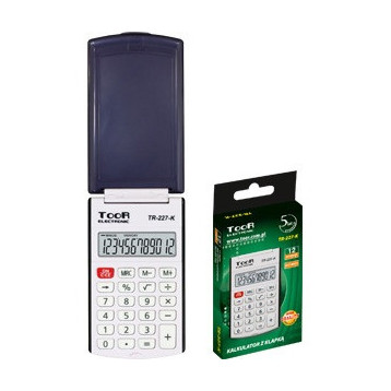 Kalkulator kieszonkowy TOOR TR-227 12-pozycyjny z klapką 120-1857 Kalkulator kieszonkowy TOOR TR-227 12-pozycyjny z klapką 120-1857