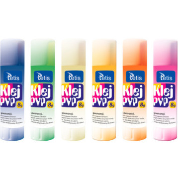 Klej w sztyfcie PVP kolorowy 8g. BG113-E TETIS