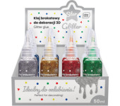 Klej brokatowy do dekoracji 3D 50ml STAR 12szt. INTERDRUK