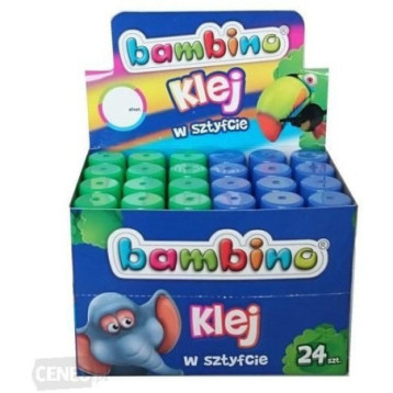 Klej szkolny w sztyfcie 15g Display 24 sztuki BAMBINO St.Majewski Klej szkolny w sztyfcie 15g Display 24 sztuki BAMBINO St.Majewski