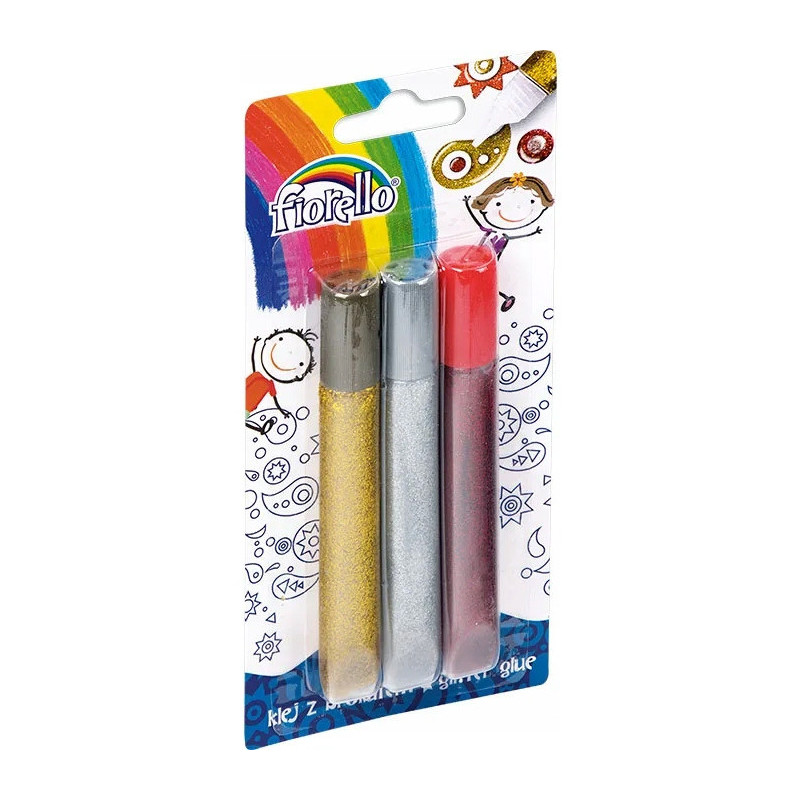 Klej brokatowy FIORELLO GR-BK13 3 kolory x13ml 170-2233