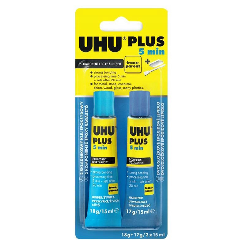 Klej UHU żywiczno-epoksydowy plus 2x15ml blister 40381