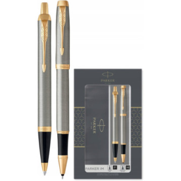 Komplet pióro kulkowe + długopis IM brush metal GT PARKER 2093217 Komplet pióro kulkowe + długopis IM brush metal GT PARKER 2093217